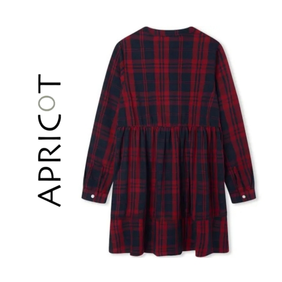 APRICOT Dresses & Skirts - NWT S Apricot Plaid Flannel Swing Dress